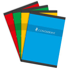 Produit Cahier coloris assortis Conquerant 96 pages format A4 21 x 29,7 cm 70g Seyès